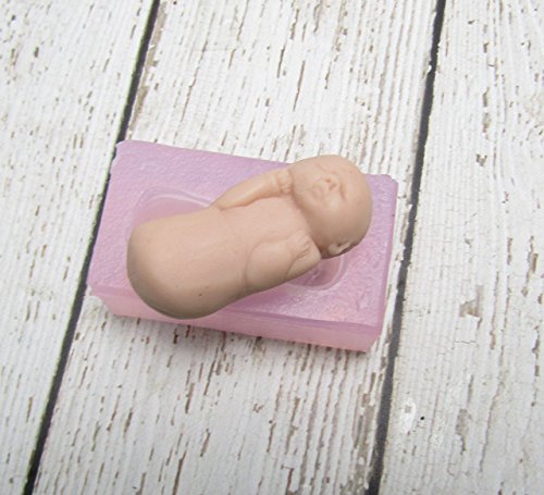 Mold Bundled Baby Miniature One Piece Mold for the Polymer Clay Bundled Baby Head and Body Shape