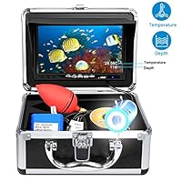 Portable Underwater Fishing Camera with Depth Temperature Display-Waterproof HD Camera and 7