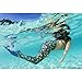 Fin Fun Mermaid Tail, Reinforced Tips, Monofin, Rainbow Reef, Size Child 8