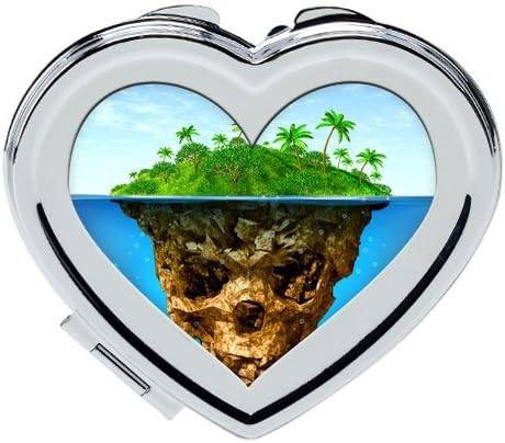 Custom Skull Heart-shaped Cosmetic Mirror