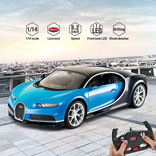 RASTAR RC Bugatti Chiron Remote Control Car, 1/14 Bugatti Chiron RC Car