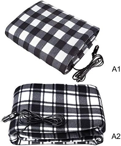 Weruilg 車用電気ブランケット ホットヒーター毛布 チェック柄 電気毛布 肩掛け ひざ掛け 12v車用 電気ブランケット 過流過圧保護 省エネ 暖房器具 寒さ対策 防寒 保温 車中泊 プレゼント 110 150cm B0fg37ct 1 500円 セール開催中最短即日発送 新作 人気 送料