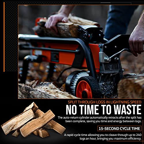 SuperHandy Log Splitter Electric Portable 6 Ton Ram System 13/4eHP