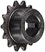Tsubaki 35B14FL Finished Bore Sprocket, Single Strand, Inch, #35 ANSI No., 3/8