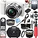 Sony Alpha a5100 HD 1080p Mirrorless Digital Camera White + 16-50mm Lens Kit + Lexar 32GB Card + DSLR Photo Bag + Extra Battery + Wide Angle Lens + 2X Telephoto Lens + Flash + Remote + Tripod