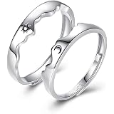 2 Pieces Sun and Moon Couple Rings 