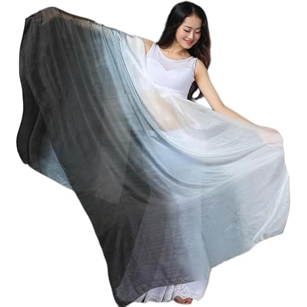 Nimiman Veli In Vera Seta Per Danza Del Ventre – Tinta A Mano, Sfumato, 250x114 Cm, Cinese
