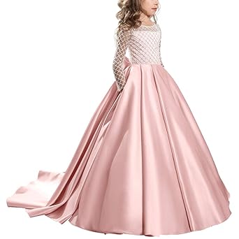 OBEEII Mädchen Blumen kleider, Tüll Spitze Hochzeitskleid Brautjungfern Kleid Prinzessin Halloween Weihnachten Karneval
