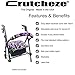 Crutcheze Made in USA Rollator Walker Seat and Backrest Covers | Designer Fashion Accessories - Walkers for Seniors with Seat Gift Cover(Purple Flowers)