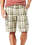 Dockers Mens Sage Plaid Cargo Shorts