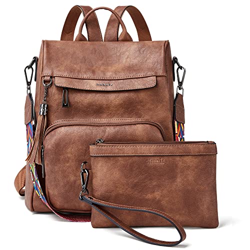 Shrrie Backpack Purse for Women PU Leather AntiTheft Travel Backpack