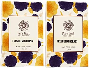Pure Goat Soapworks Jubilee Fresh Lemongrass Goat Milk Soap (2-pack)