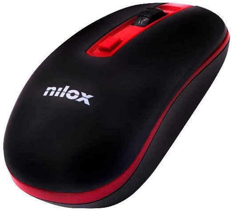 Raton Wireless 1000 dpi Negro/Rojo