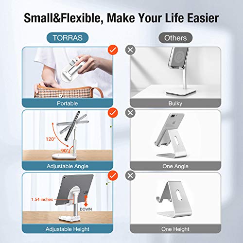 TORRAS Foldable Cell Phone Stand for Desk [UltraPortable] Adjustable