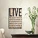 Adeco[SP0107 Decorative, Distressed-Look Live Wall Hanging Sign Plaque Black, Beige Home Decor - 13.8x8.7 Inches