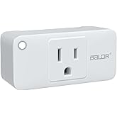 BALDR Wi-Fi Home Power Monitor Socket - Wifi Smart Outlet, Electricity Usage Meters Smart, Watt Meter, Home Energy Monitor, Plug In Power Meter, Need Hub to Work(Sold Separately) - 2.4GHZ Network Only