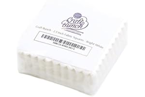 CRAFT BUNCH Threadsmith - 2.5 inch Mini Charm Pack - 84 Precut Cotton Fabric Squares (White)