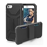 iPhone 6 6S Shockproof Case & Belt Clip Holster with Built-in Screen Protector [Pantera Series] (Encased® Lifetime Warranty) **New 2016 Release** (Jet Black)