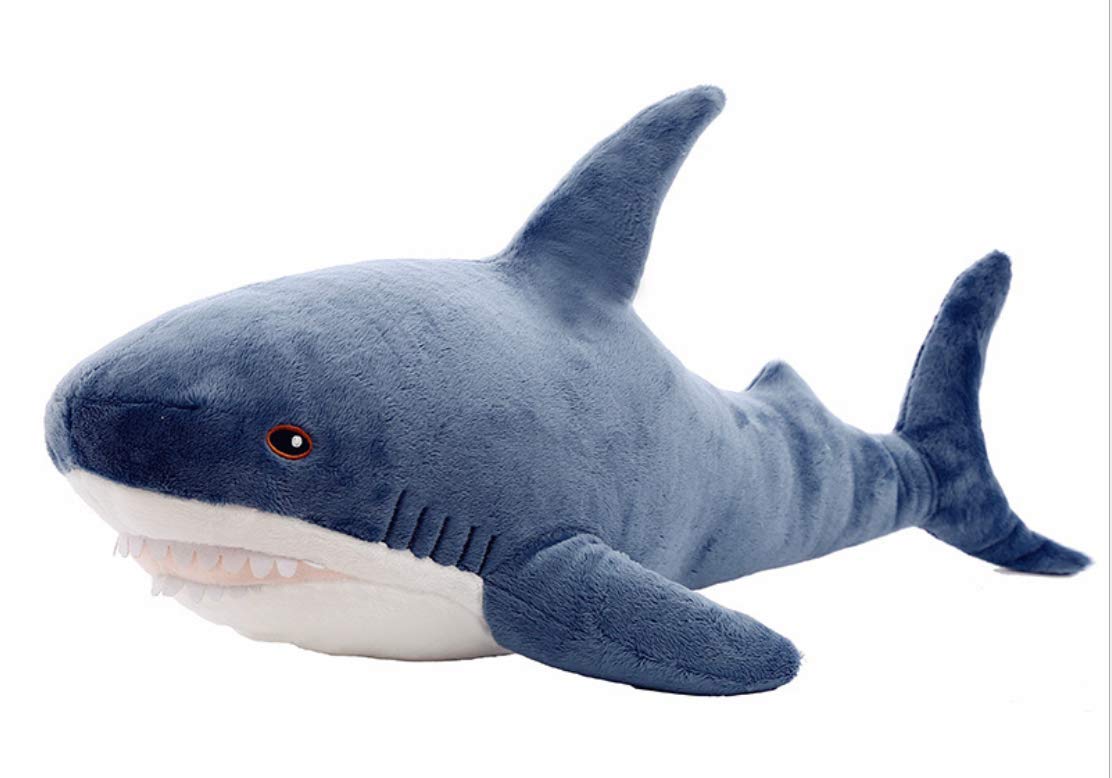 Annco 100cm Giant Cute Shark Stuffed Animal Plush Toy, Soft Fluffy Sea Shark Pillow for Birthday Present