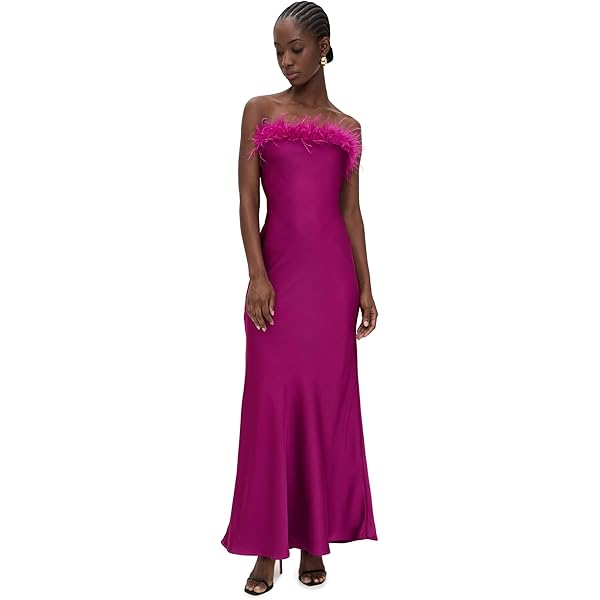 chinese dress ladies Deep Crossover Back Satin Maxi Dress With V-Neck main image 0