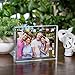 Falken Acrylics Photo Frame - 5x7 inch Magnet Photo Frame -Double Sided 20% Thicker Clear Acrylic Photo Frames Desktop Display Free Standing Double Sided Magnetic Picture Display, 12+12MM Thickness