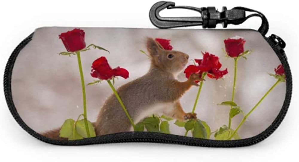Beautiful Squirrel Adorable Animal Printed Eyeglass Case Sunglasses