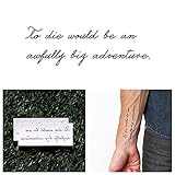 Peter Pan Quote Temporary Tattoo (Set of 2)