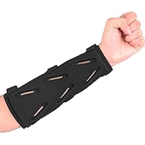 KRATARC Brassard de tir à l'arc réglable à 3 sangles - Accessoire léger de chasse sur cible - Unisexe - Noir - Longueur : 17,8 cm