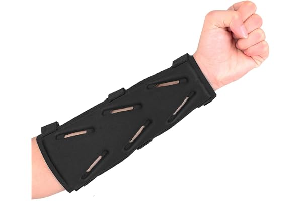 KRATARC Archery Arm Guard Adjustable Protective 3-Strap Accessory Lightweight Hunting Target Shooting Adult Unisex