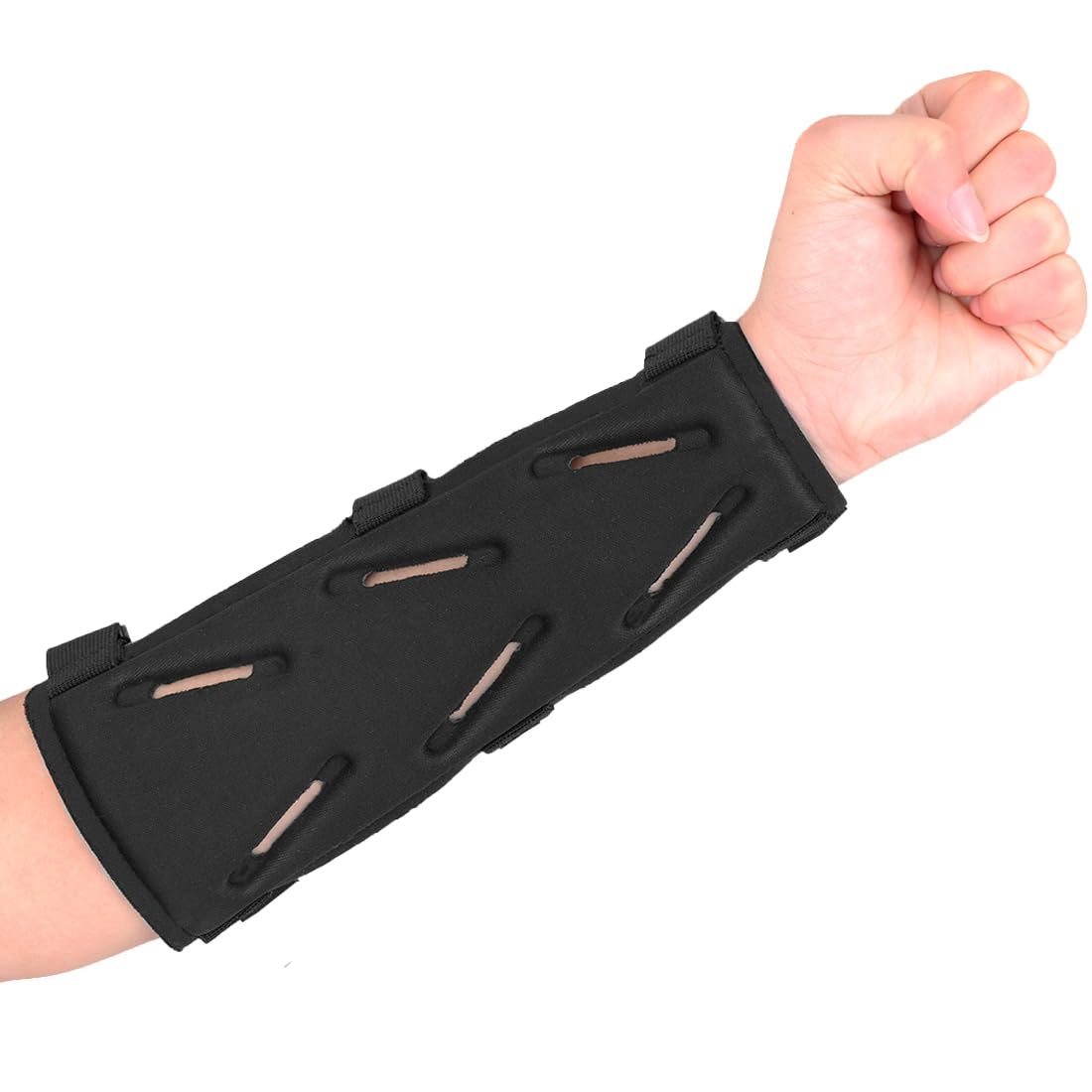 Photo 1 of KRATARC Archery Arm Guard Adjustable 3-Strap Accessory Lightweight Hunting Target Practive Adult Unisex (Black, Length 7'')