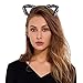 Lace Cat Ears Headband for Women Girls 5 PCS Metal Hair Hoop Kitten Ears Hairband Costume Party Cosplay
