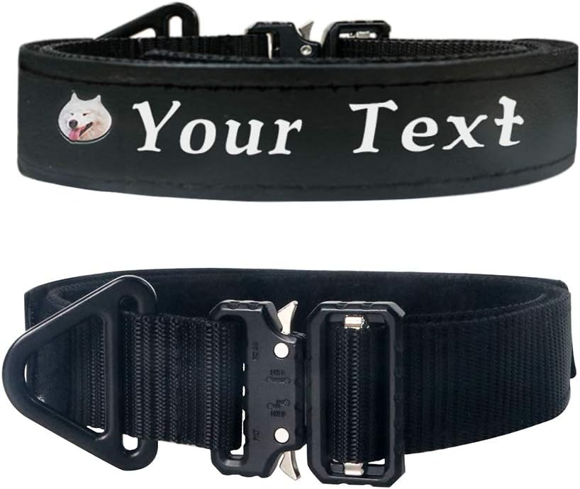 personalized military dog collars