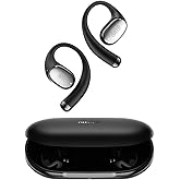 QCY Crossky R70 Open Ear Headphones Wireless with 52H Playtime, Hi-Res Audio & LDAC, Deep Bass, Bluetooth 6.0 Earhook Earbuds, Wireless Charging, Multipoint Connection for Gym/Workout