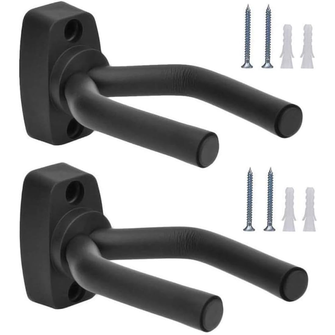 Guitar Holder Wall Hanger Hook Keep Mount Set of 2 Ukulele Rack Bracket Display Support Stand for Acoustic Electric Guitar Bass Violin Banjo Music Instrument Accessory