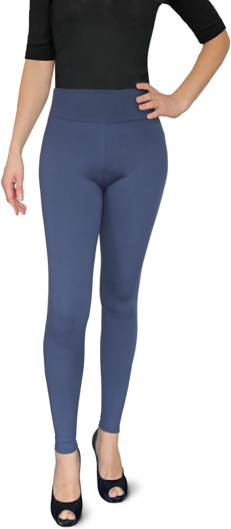 Women's Solid Ultra Soft and Stretchy Full Length Leggings Pants. Plus/Regular Sizes (S-XXL).Many Colors