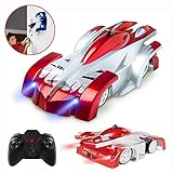 Joyjam Racing Car for 5-10 Year Old Boy RC Car Wall Climbing Car 360° Rotating Stunt Superhero Toy Cars Girl Christmas Birthday Gifts PQC Red