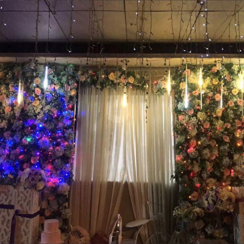 Roytong Waterproof Cascading LED Meteor Shower Rain Lights Outdoor for Christmas Tree Decoration