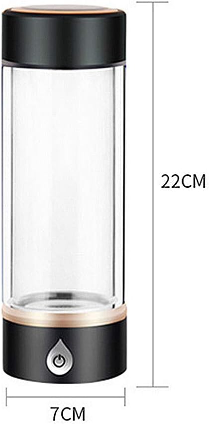 Portable hydrogen water bottle, hydrogen-rich water cup glass bottle hydrogen water bottle generator SPE and PEM hydrogen water generator: Home & Kitchen