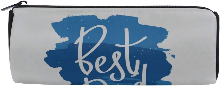 Barrel Pencil Case Happy Fathers Day Pencil Holder Pen Bag Cosmetic Bag Makeup Pouch Lightweight Large Capacity for Students Staff Middle School University