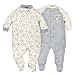 Gerber Unisex Baby 2-Pack Sleep 'N Play grey/ivory Newborn