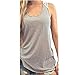 Gillberry Women Summer Lace Vest Top Short Sleeve Blouse Casual Tank Top T-Shirt (S) Gray