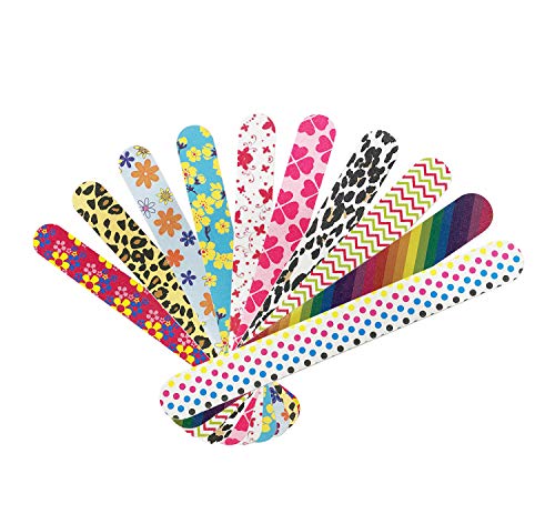 Nail File 10 PCS Professional Double Sided 100/180 Grit Nail Files Emery Board Colorful Manicure Pedicure Tool and Nail Buffering Files - Thumbnail 6