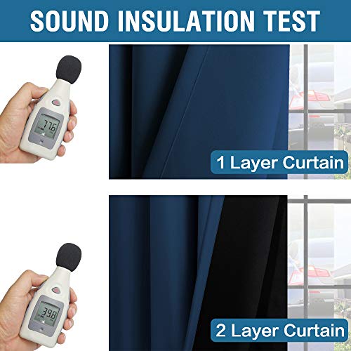image for Flamingo P Extra Wide Blakcout Curtains for Patio Doors, 100% Blackout