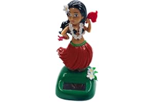 Katutude Solar Dancing Toys Solar Powered Hula Girl Dancer Figures Car Dashboard Ornament Home Office Window Table Decoration - No Batteries Required