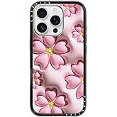 CASETiFY Compact iPhone 16 Pro Case [Slim and Sleek/Compatible with Magsafe / 4 ft. 2X Military Grade Drop Protection] - Sakura - Clear Black