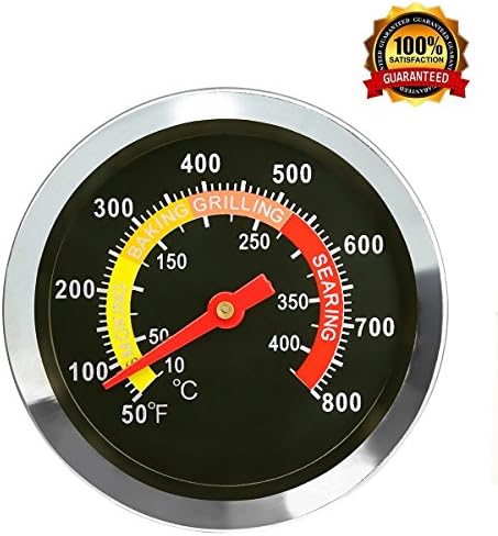 BBQ Thermometer Barbecue Temperature Gauge, Charcoal Grill Pit Wood Smoker Grill Pit Fahrenheit Thermometer for Meat Cooking Pork Lamb Beef