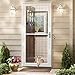 Dog Screen Door, Inside Door Flap 8x10x0.4 inch, Lockable Pet Screen Door, Magnetic Self-Closing Screen Door with Locking Function, Sturdy Screen Door for Dogs Cats