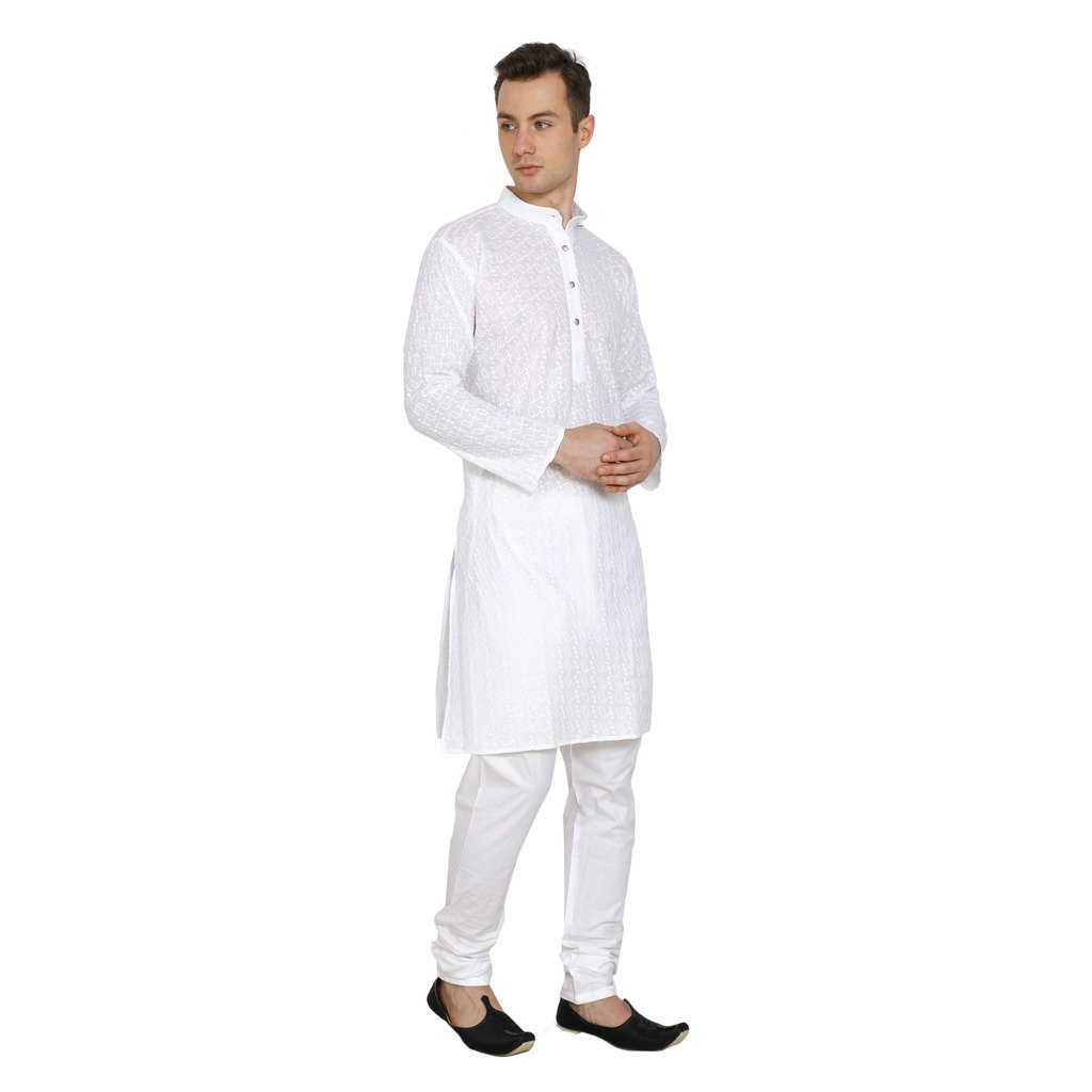 royal kurta men's cotton chikan kurta churidar