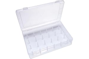 IOOLEEM 24 Slots Sewing Thread Storage Box for Medium Spools of Thread, Sewing storage, Organizer Container Storage Box.