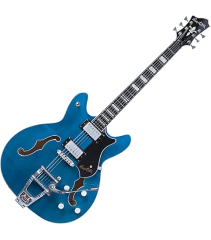 Amazon.com: Hagstrom Viking Semi-Hollow Electric Guitar